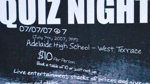 church quiz night flyer