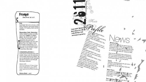 uniting church youth newsletter page layout